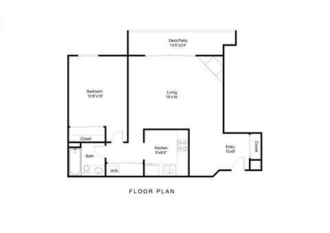 Floor plan diagram of a layout offered at Tylia Apartments in Maple Grove, MN